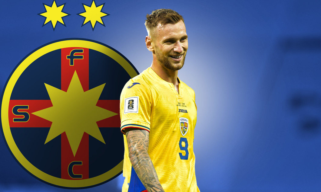 Colaj Denis Dragus + Logo FCSB