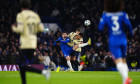Chelsea's Pedro Neto and Barcelona's Ronald Araujo battle for the ball during the UEFA Champions League, league phase match at Stamford Bridge, London. Picture date: Tuesday November 25, 2025.