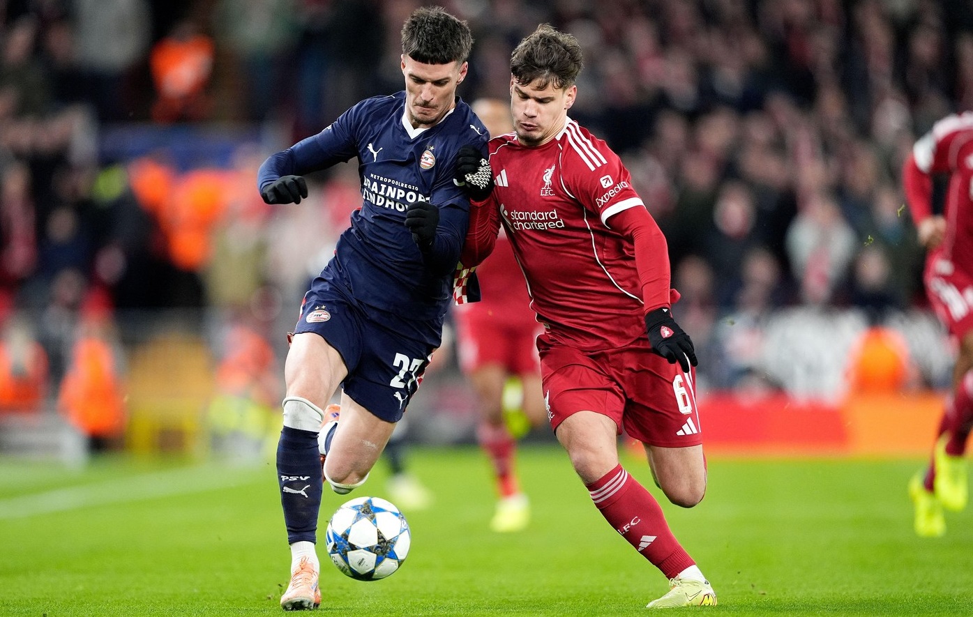 Dennis Man, 88 de minute în Liverpool - PSV 1-4! Nota primită după victoria istorică de pe Anfield