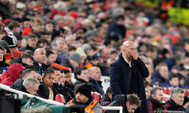 Liverpool manager Arne Slot reacts in the dugout during the UEFA Champions League, league phase match at Anfield, Liverpool. Picture date: Wednesday November 26, 2025.