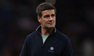 Madrid, Spain, 26th November 2025. Cristian Chivu Head coach of FC Internazionale reacts following the final whistle of the Atletico Madrid vs Internazionale UEFA Champions League match at Riyadh Air Metropolitano, Madrid. Picture credit should read: Jona