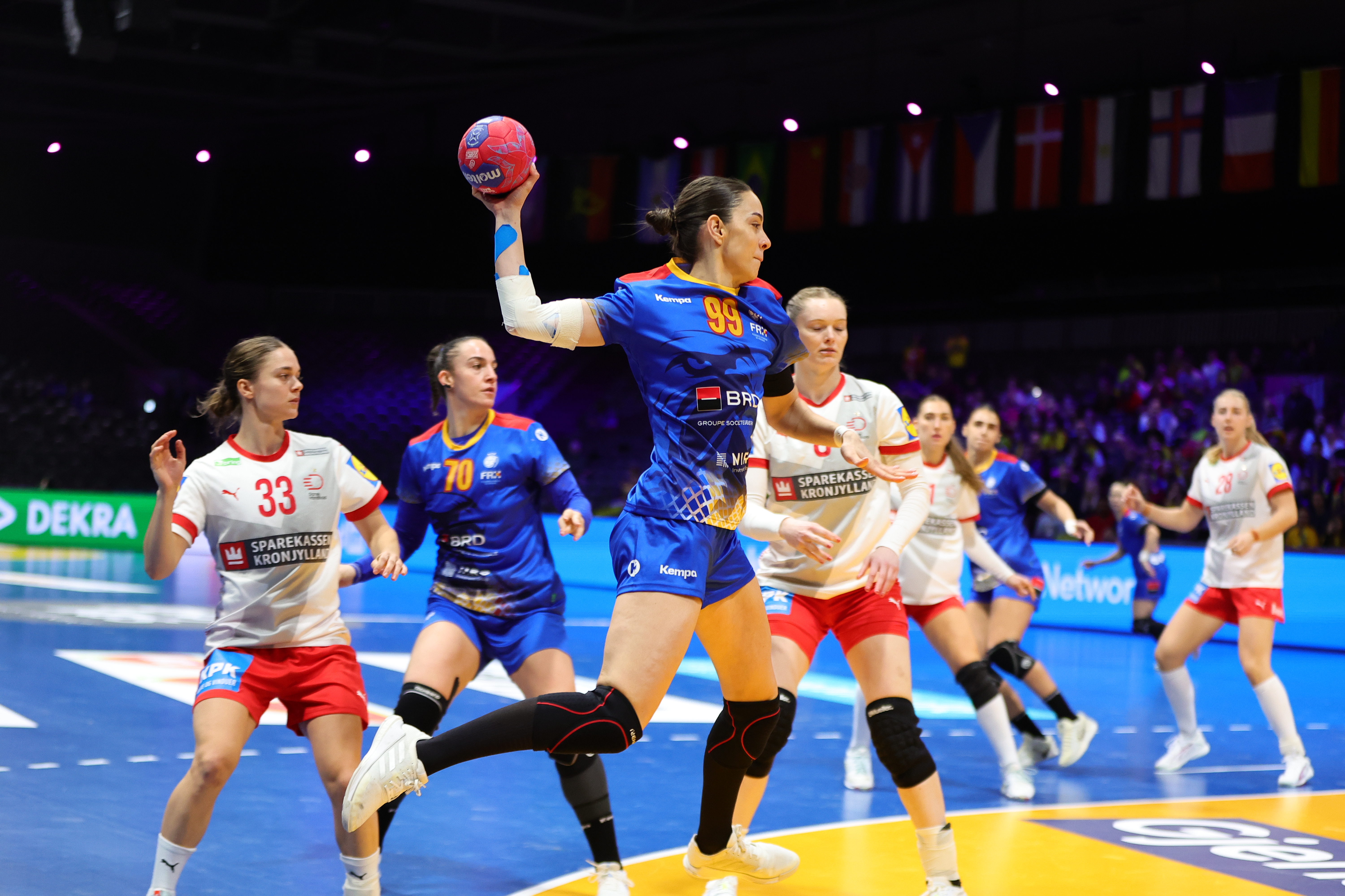 România - Danemarca 31-39. ”Tricolorele” au pierdut ultimul meci din grupa A. Urmează Main Round