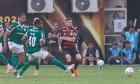 Lima, Peru - November 29: Allan Elias of Palmeiras and Jorginho of Flamengo during the Copa CONMEBOL Libertadores 2025 Final match between Palmeiras and Flamengo at Estadio Monumental U de Lima. (Photo by Martín Fonseca/Latin Sport Images)