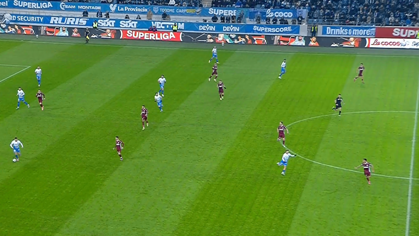 Universitatea Craiova - CFR Cluj 0-0, ACUM, Digi Sport 1. Start echilibrat de partidă