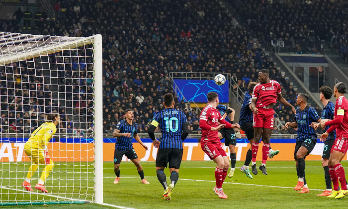 Liverpool defender Ibrahima Konaté (5) scores a goal 0-1, later ruled out during the Inter Milan v Liverpool UEFA Champions League 2025/26 League Phase MD6 match at the San Siro Stadium, Milan, Italy on 9 December 2025 Credit: Robbie Hoad/Every Second Me