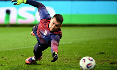 Podgorica, Montenegro, 171125. City Stadium. Football match of the 10th round of Group L of the European qualifiers for