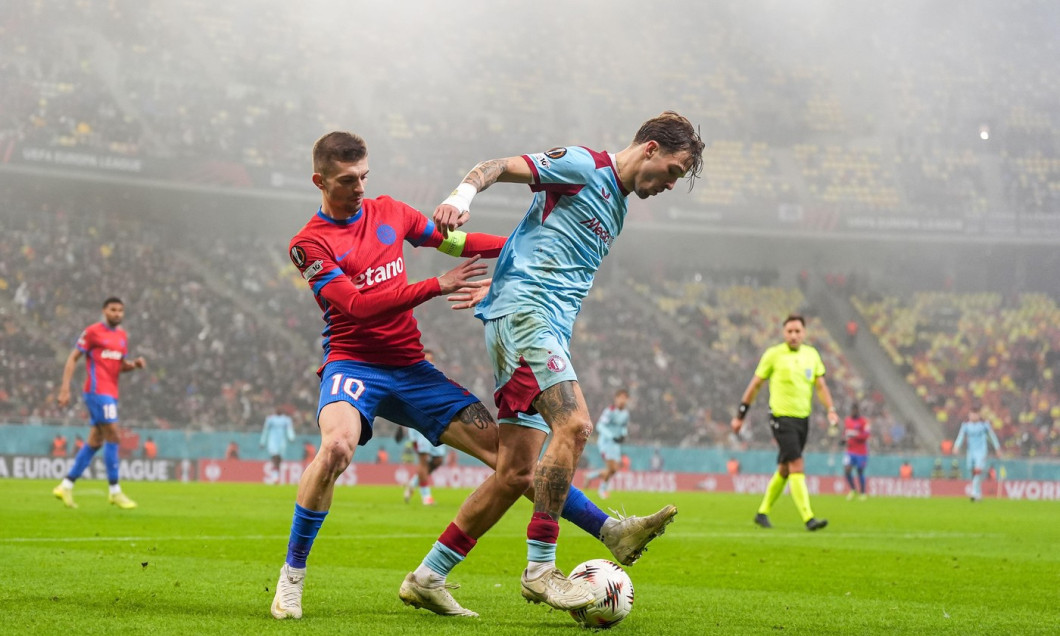 Bucharest, Romania. 11th Dec, 2025. Bucharest - Luciano Valente of Feyenoord during the sixth match of the UEFA Europa League 2025/2026. The match is set between Fotbal Club FCSB and Feyenoord at Arena Nationala on 11 December 2025 in Bucharest, Romania.