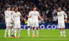 (left to right) Real Madrid's Federico Valverde, Rodrygo, Gonzalo Garcia and Dani Ceballos appear dejected after Manchester City score their first goal during the UEFA Champions League match at the Bernabeu in Madrid, Spain. Picture date: Wednesday Decemb