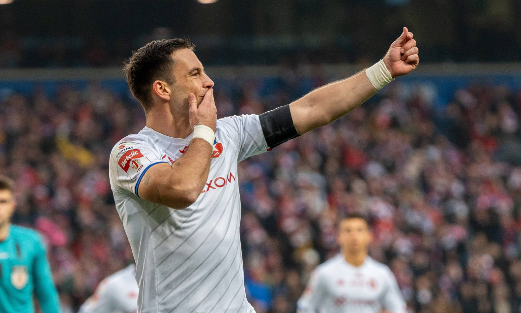 Pilka nozna. Betclic I Liga. Wisla Krakow - Polonia Warszawa. 08.11.2025