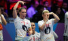 Rotterdam, Netherlands 20251212. Norway's Nora Mørk and Emilie Margrethe Hovden during the semi-final of the Women's Handball World Championship between the Netherlands and Norway at Ahoy Arena. Photo: Beate Oma Dahle / NTB This text is auto translated