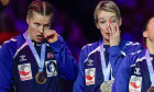 Rotterdam, Netherlands 20251214. F.L.: Maren Aardahl and Katrine Lunde with their gold medals after the final of the Women's Handball World Championship between Germany and Norway in Ahoy Arena. Photo: Beate Oma Dahle / NTB This text is auto translated