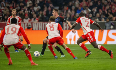 Alphonso Boyle Davies, Leon Goretzka (FC Bayern Muenchen), Lukas Lerager (FC Kopenhagen) und Dayot Upamecano (FC Bayern