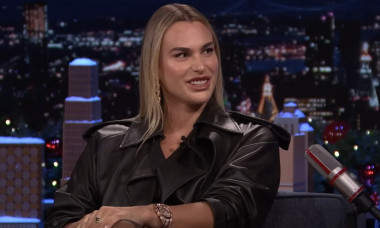 Aryna Sabalenka sur le plateau de l'émission "The Tonight Show Starring Jimmy Fallon" à New York