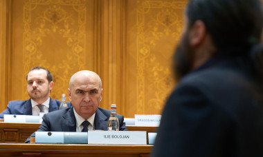 Bucharest, Romania. 15th Dec, 2025: Romanian Prime Minister Ilie Bolojan, attends the vote of the no-confidence motion against the Bolojan government filed by PACE - Romania First Group and Alliance for the Union of Romanians (AUR) during the joint plenar