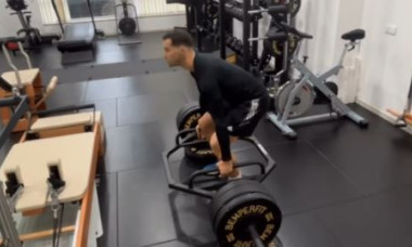 Andre Duarte, în sala de forță / Foto: captură Instagram @andreld97