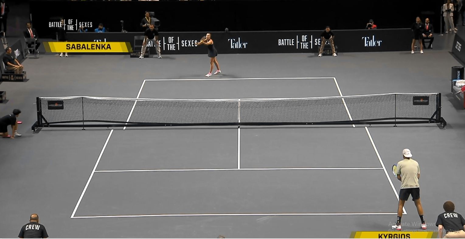 Aryna Sabalenka - Nick Kyrgios 3-6, 3-6. A fost show total în ”Bătălia Sexelor”, la Dubai. Atmosfera a fost senzațională