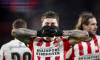 EINDHOVEN - (L-R) Dennis Man of PSV Eindhoven celebrates scoring the 5-1 goal during the Dutch Eredivisie match between PSV Eindhoven and Excelsior at the Phillips Stadium on January 10, 2026, in Eindhoven, Netherlands. BART STOUTJESDIJK / ANP