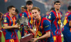 Jeddah, Saudi Arabia. 12th Jan, 2026. Barcelona's Frenkie de Jong celebrates with the trophy during the Spanish Super Cup final match between Barcelona and Real Madrid at King Abdullah Sports City. Final score: Barcelona 3 - 2 Real Madrid. Credit: SOPA Im