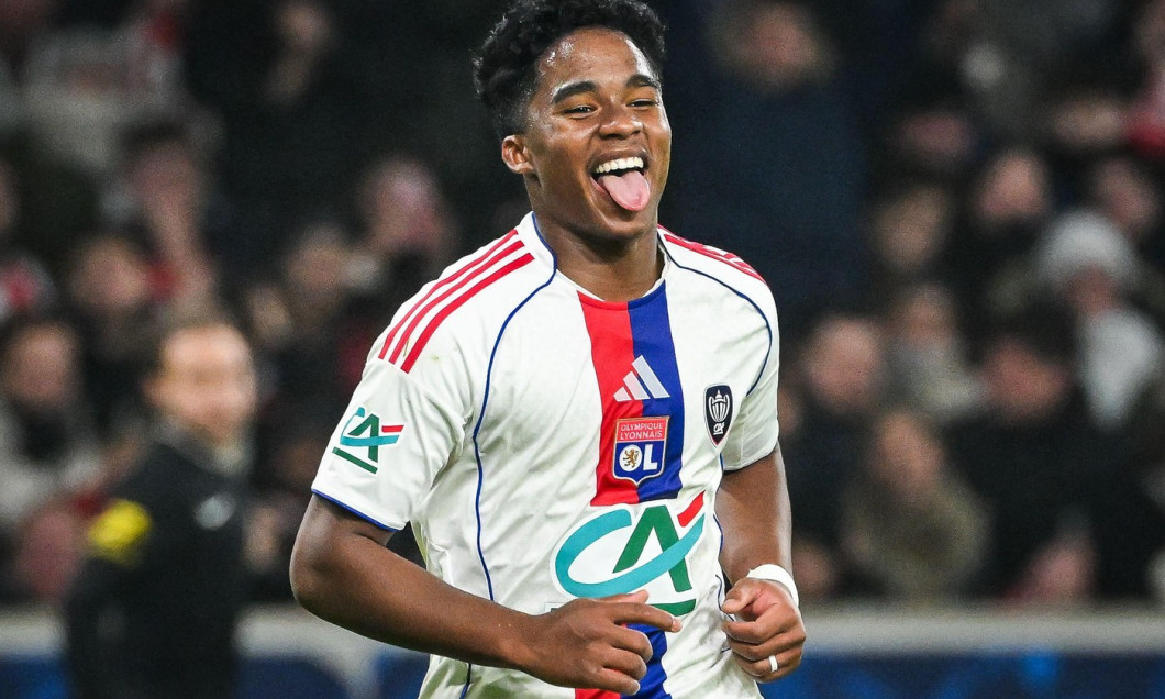 Endrick FELIPE MOREIRA DE SOUSA of Lyon celebrates his goal during the French Cup, round of 32 football match between Losc Lille and Olympique Lyonnais on 11 January 2026 at Decathlon Arena Stade Pierre Mauroy in Villeneuve-d'Ascq, France