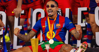 Raphinha seen during Spanish Supercup Final game between teams of FC Barcelona and Real Madrid (Maciej Rogowski/Ball Raw Images)