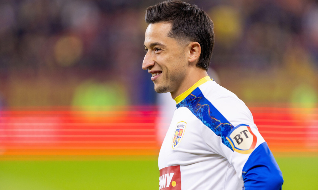 Olimpiu Morutan of Romania warming up during the FIFA World Cup 2026, Qualifiers, Group H football match between Romania and Bosnia-Herzegovina on 21 March 2025 at National Arena in Bucharest, Romania - Photo Mihnea Tatu/Lightspeed Images/DPPI Credit: DPP
