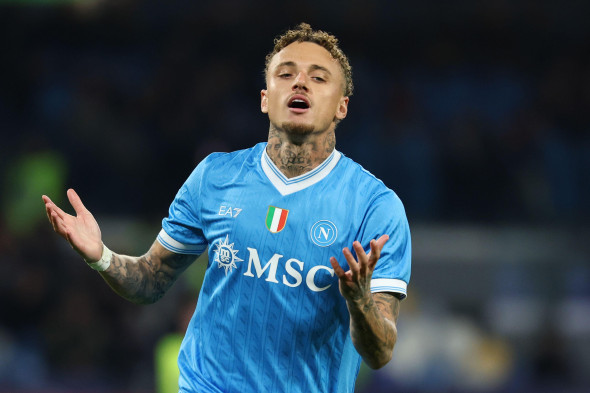 Noa Lang of SSC Napoli gestures during the Serie A 2025/2026 football match between SSC Napoli and Parma Calcio 1913 at Diego Armando Maradona stadium in Naples (Italy), January 14th, 2026.