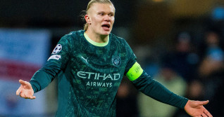 Bodø 20260120. Manchester City's Erling Braut Haaland during the Champions League football match between Bodø/Glimt and Manchester City at Aspmyra Stadium. Photo: Fredrik Varfjell / NTB This text is auto translated