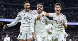 Raul Asencio of Real Madrid CF celebrates a goal 2-0 during the Spanish championship LaLiga football match between Real Madrid CF and Levante UD on 17 January 2026 at Bernabeu Stadium in Madrid, Spain