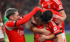 Lisbon, Portugal. 29th Jan, 2026. Estádio da Luz Andreas Schjelderup of SL Benfica celebrates after scoring the team's third goal during the UEFA Champions League 2025/26 League Phase MD8 match between SL Benfica and Real Madrid C.F. at on January 28, 202
