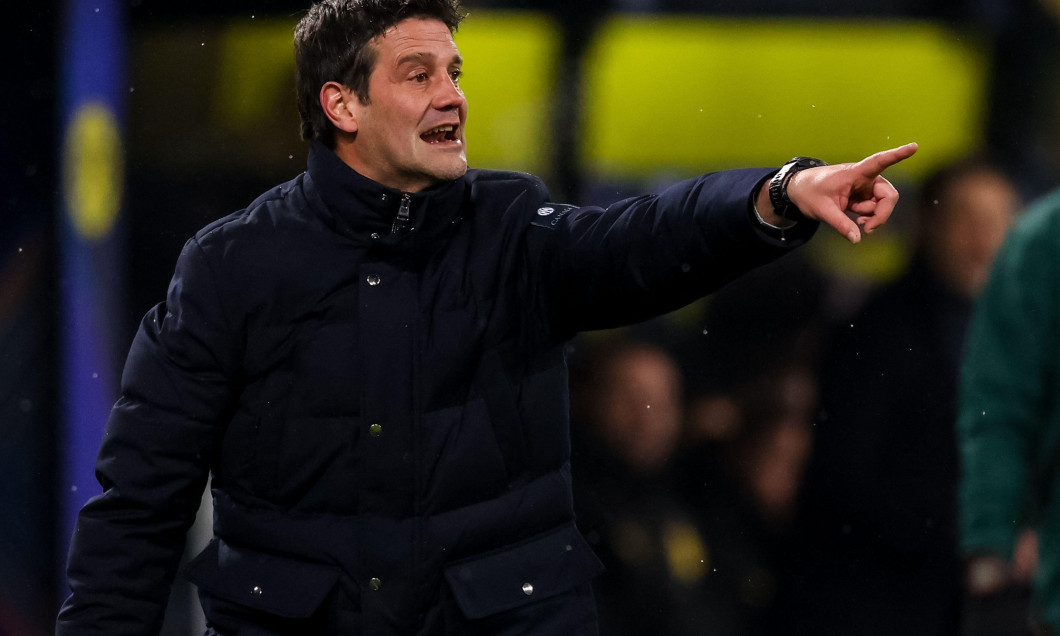 DORTMUND, GERMANY - JANUARY 28: FC Internazionale head coach Cristian Chivu gestures during the UEFA Champions League 2025/26 League Phase MD8 match between Borussia Dortmund and FC Internazionale Milano at BVB Stadion Dortmund on January 28, 2026 in Dort