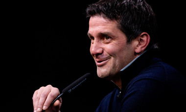 DORTMUND, GERMANY - JANUARY 28: FC Internazionale head coach Cristian Chivu attends a press conference after the UEFA Champions League 2025/26 League Phase MD8 match between Borussia Dortmund and FC Internazionale Milano at BVB Stadion Dortmund on January