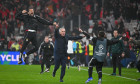 Lisbon, Portugal. 28 January 2026. Jose Mourinho coach of SL Benfica celebrates the fourth goal from Benfica during the Benfica against Real Madrid for the UEFA Champions League at Estadio da Luz in Lisbon. Credit: Ricardo Rocha / Alamy Live News