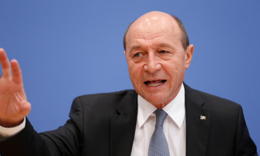 Berlin, Germany. January 31th, 2014. President of Romania, Basescu, gives a press conference at house of the federal press conference in Berlin around the Subjects: ' Partnership Romania - Germany / achievement of Romania as an EU member / regional securi