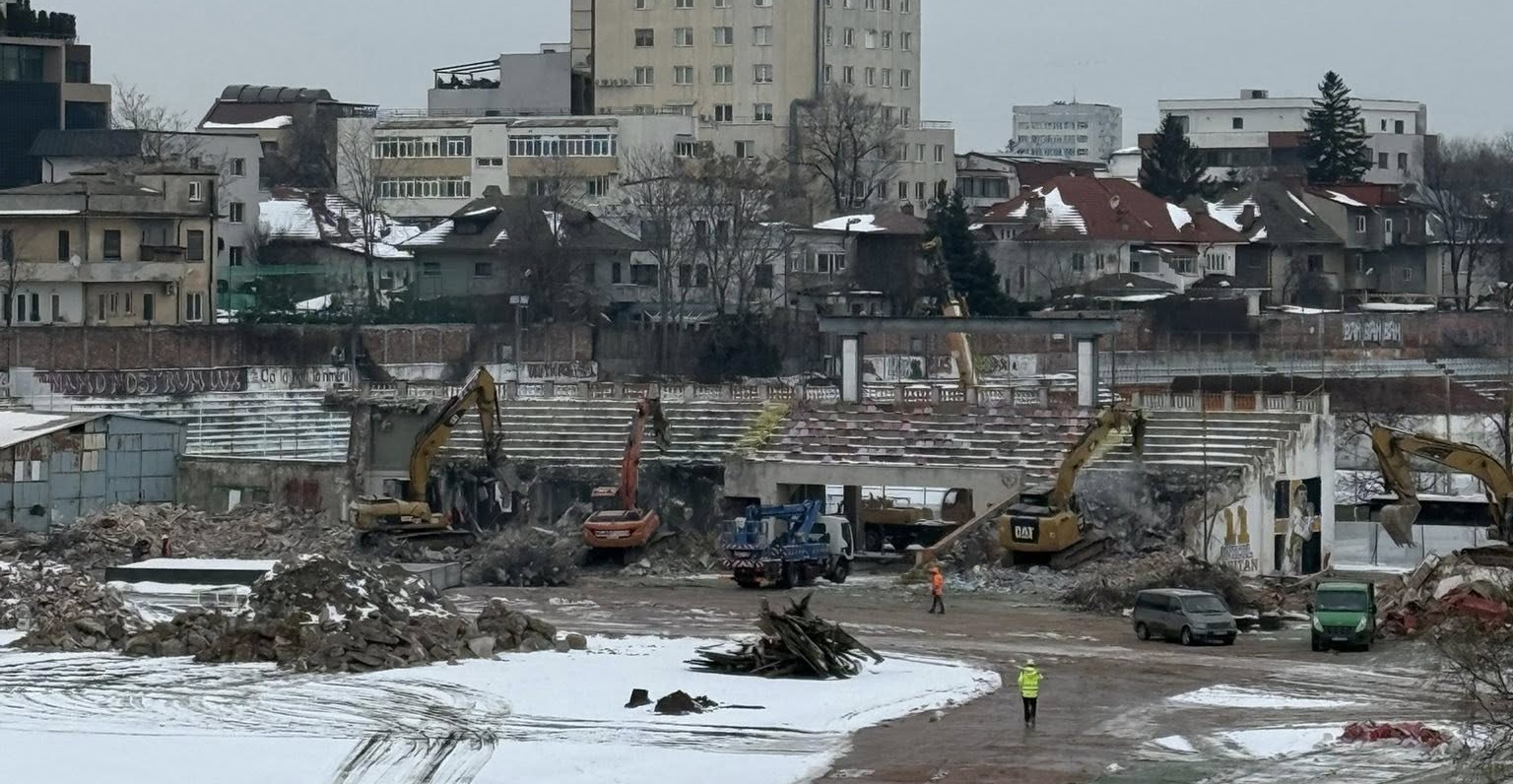 Imagine Stire Peluza Cătălin Hîldan, demolată în proporție de 70%! Cele mai noi imagini de la stadionul Dinamo | 2review.ro