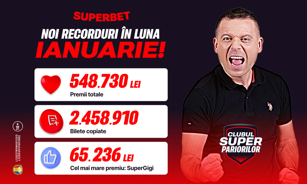 Imagine Stire (P) Record în Clubul SuperPariorilor by Superbet: premii de 548.000 de lei și 2.5 milioane de bilete copiate! Cum poți intra în joc? | 2review.ro