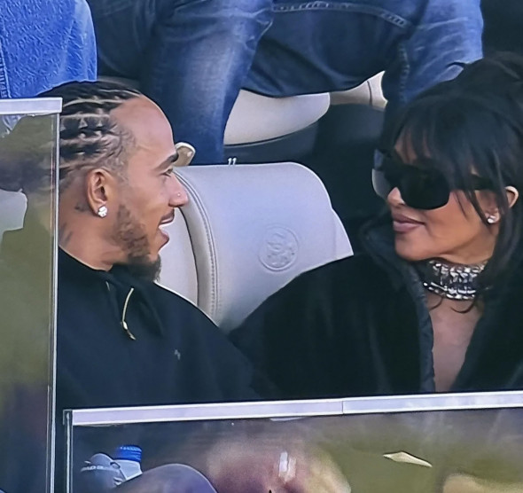 Kim Kardashian and Lewis Hamilton go public for first time at Super Bowl as pair are captured on live TV broadcast