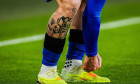 Álex Jiménez of Bournemouth tattoos during the Premier League match Brentford vs Bournemouth at The Gtech Community Stadium, London, United Kingdom, 27th December 2025 (Photo by Maynard Manyowa/News Images) *** GER AUT SUI OUT ***