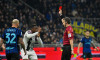 Red card Pierre Kalulu in the Serie A match between Fc Internazionale and Fc Juventus at the Giuseppe Meazza Stadium in Milano, Italy, on February 14, 2026