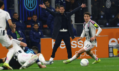 Cristian Chivu in action during the Serie A match between FC internazionale and Juventus on February 14 2026 at Giuseppe Meazza stadium in Milano, Italy