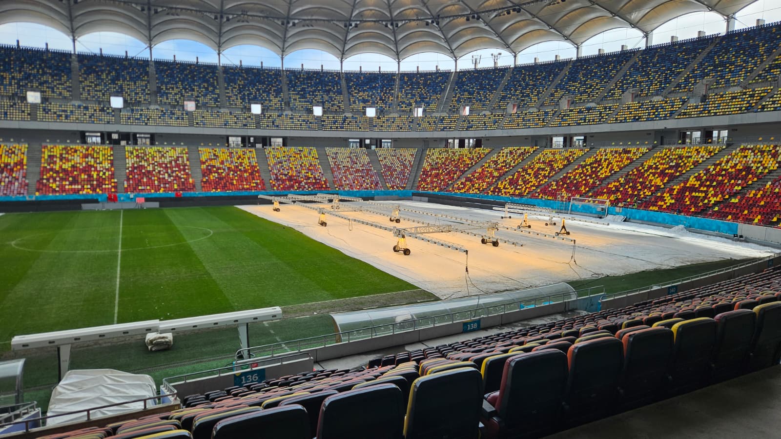Imagine Stire Cum arată gazonul de pe Arena Națională, cu o zi înainte de derby-ul Rapid - Dinamo | 2review.ro