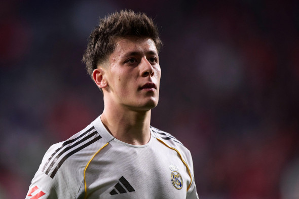 Arda Guler of Real Madrid CF looks on during the LaLiga EA Sports match between CA Osasuna and Real Madrid CF at Estadio El Sadar on February 21, 2026