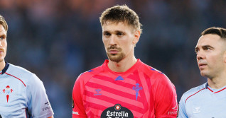 Ionut Radu seen during UEFA Europa League knock out play off game between teams of RC Celta de Vigo and PAOK FC at Estadio de Balaidos (Maciej Rogows