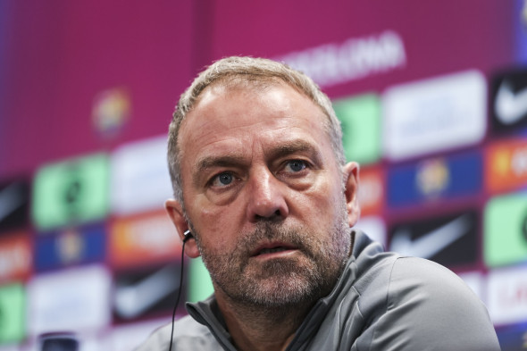 Hansi Flick Press Conference For FC Barcelona - LaLiga EA Sports