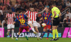 Fermin Lopez and Oihan Sancet seen during Spanish Supercup Semifinal game between FC Barcelona and Athletic Club (Maciej Rogowski/Ball Raw Images)