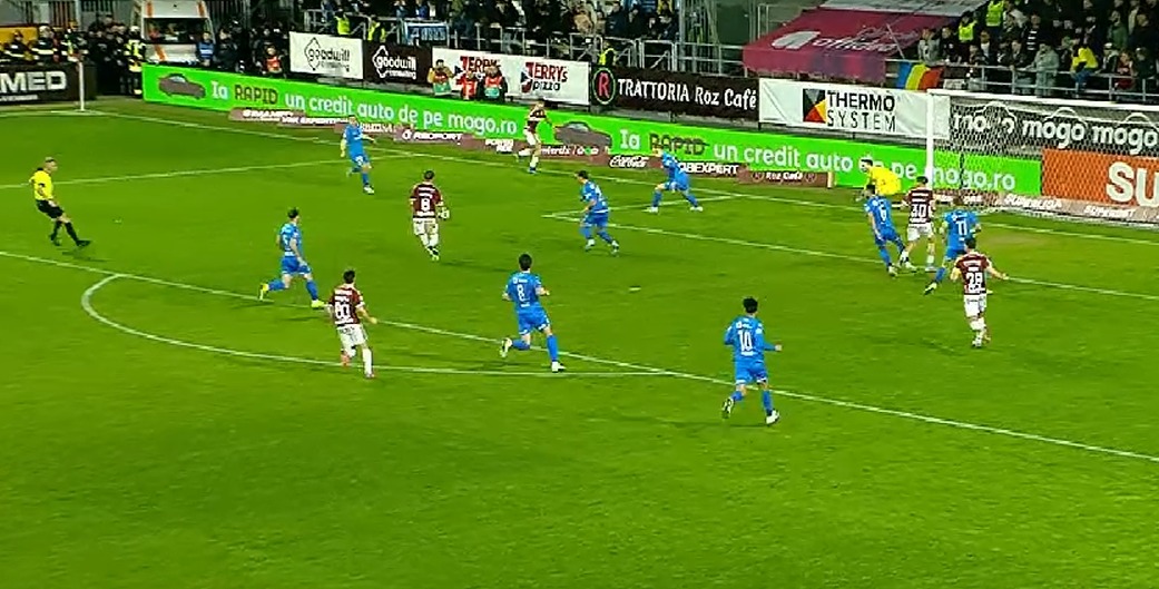 Rapid - Universitatea Craiova 0-0, ACUM, Digi Sport 1. Giuleștenii au avut prima fază a meciului! Rus, avertizat