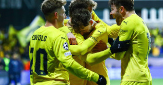 Bodø 20260311. Bodø/Glimt's Ole Didrik Blomberg celebrates after scoring the 2-0 goal during the Champions League football match between Bodø/Glimt and Sporting Lisbon at Aspmyra Stadium. Photo: Mats Torbergsen / NTB This text is auto translated