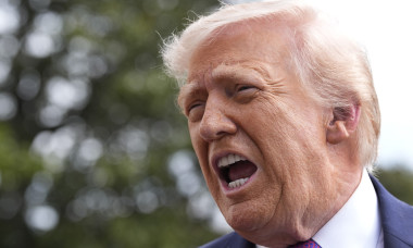 Donald J. Trump Speaks To Media Before Boarding Marine One At The White House With Karoline Leavitt - 11 Mar 2026