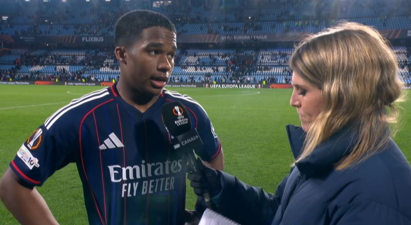 Imagine Stire Reacția lui Endrick, după ce l-a făcut pe Ionuț Radu să ”o comită” în Celta - Lyon | 2review.ro