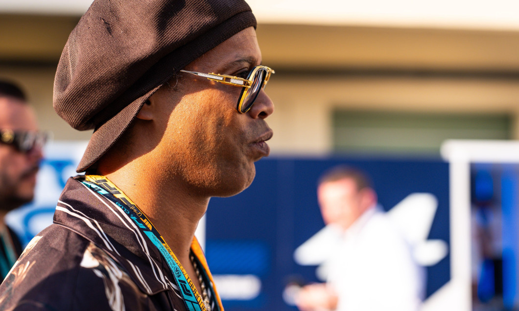Ronaldinho in the paddock of the Formula 1 Abu Dhabi Grand Prix 2025.