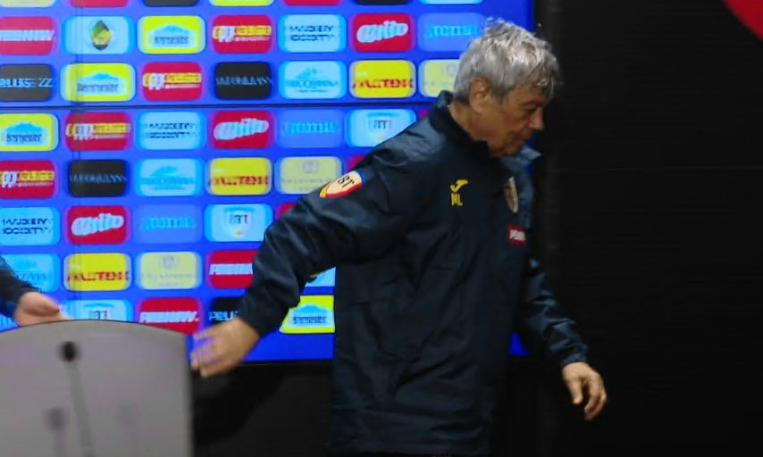 Turcia - România: întrebat despre Ionuț Radu, Mircea Lucescu a spus CINCI cuvinte și a plecat din conferință